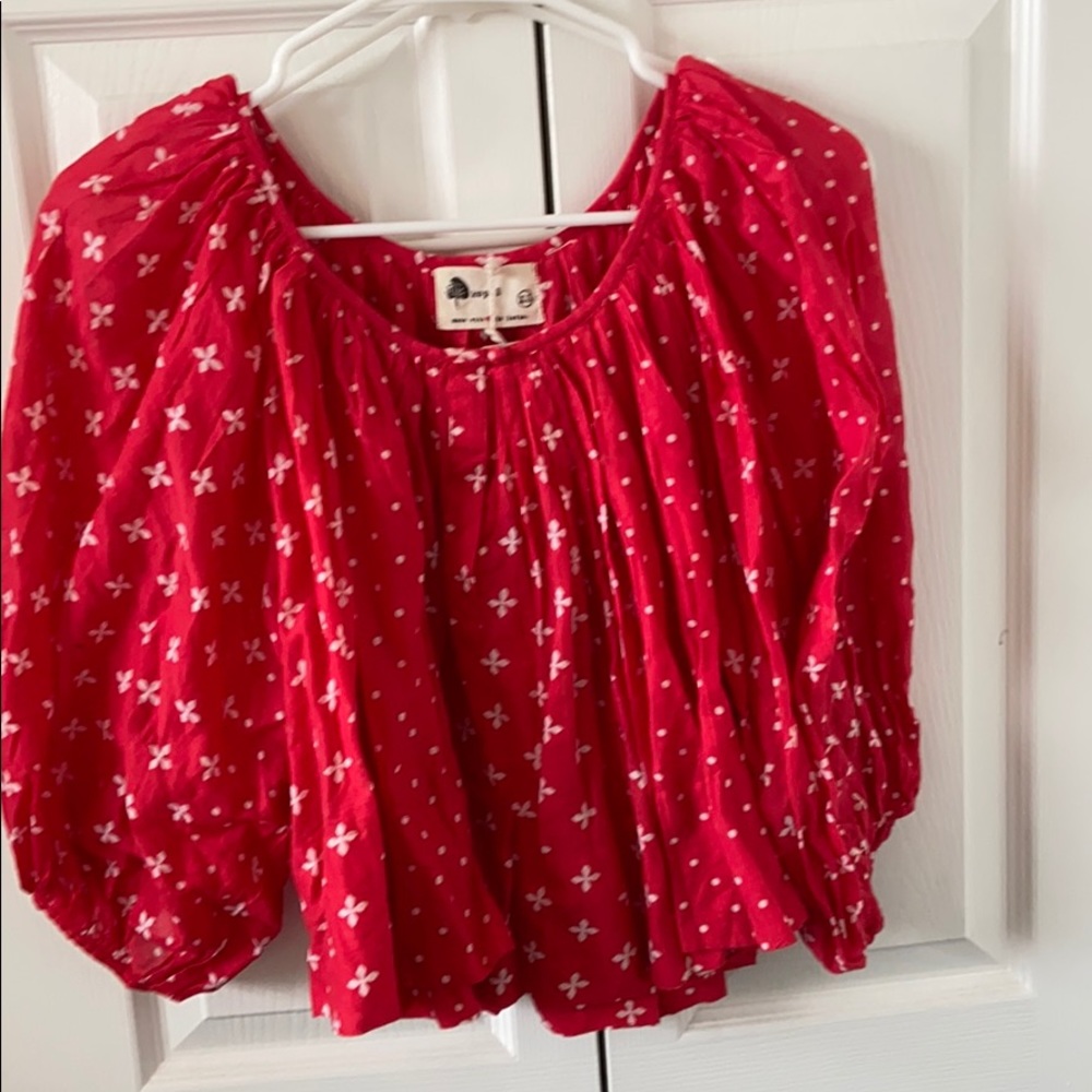 Anthropologie Kopai Cropped Blouse 🌹